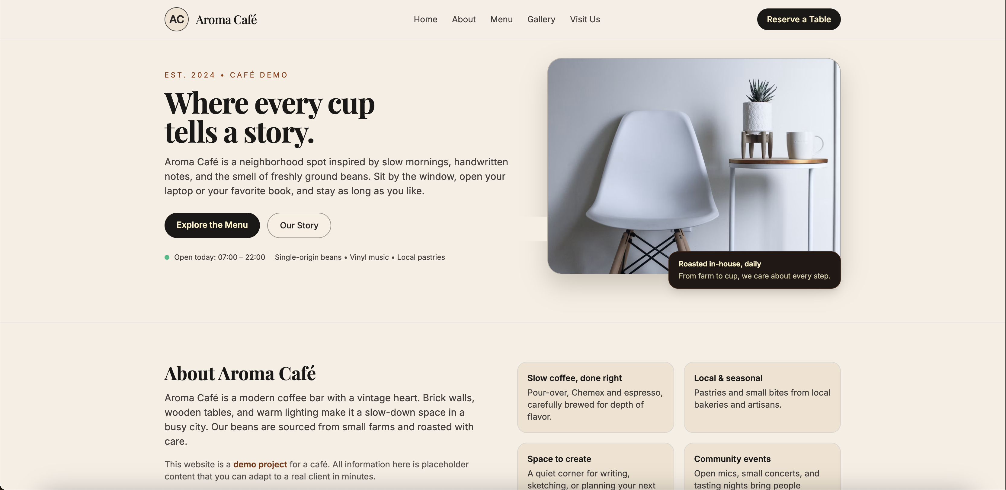 Featured website project preview